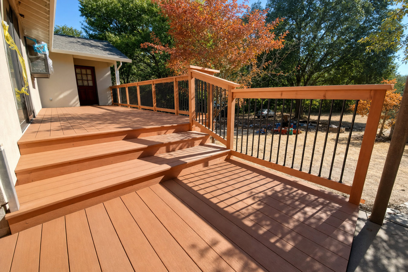 Deck railing installation